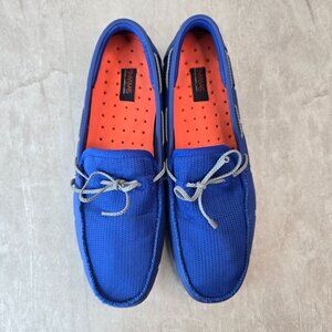 Swims Driving Lace Loafers Royal Blue Preppy Slip On Comfort Shoes Mens Size 10